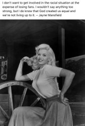 Jayne Mansfield anti-racist Meme Template