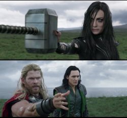 Thor vs Hella Meme Template