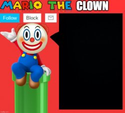 Mariotheclown announcement template v1.5 Meme Template