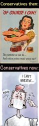 Conservatives then conservatives now Meme Template