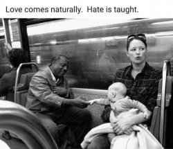 Love comes naturally hate is taught Meme Template