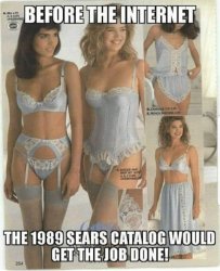 Before the internet the Sears Catalog Meme Template