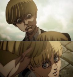 yelena and armin Meme Template