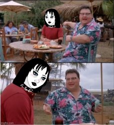 Goth no one cares Meme Template