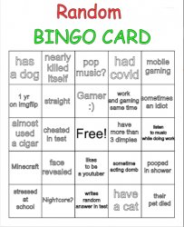 Blazing_WEST bingo card Meme Template
