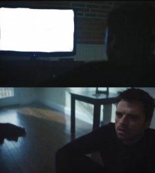 Bucky watching TV Meme Template