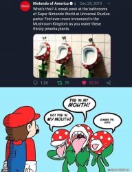 Piranha plant urinals Meme Template