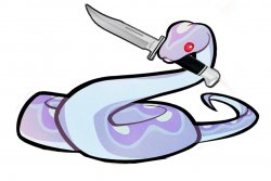 Snek with knife Meme Template