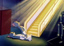 Tom and Jerry Stairway to Heaven Meme Template