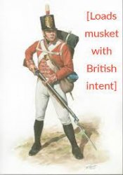 Loads musket with British intent Meme Template