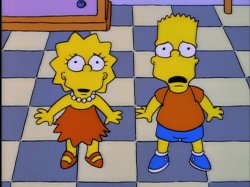 Horrified Simpsons kids Meme Template