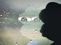 Pepe staring out the window Meme Template