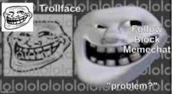 Trollface Announcement temp Meme Template