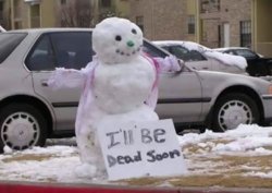 dying snowman Meme Template