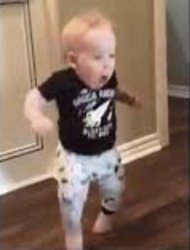 Tiptoe baby Meme Template