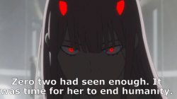 Zero two had seen enough Meme Template