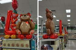 Bear Love Dick Balloons Meme Template