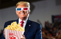 Trump popcorn Meme Template