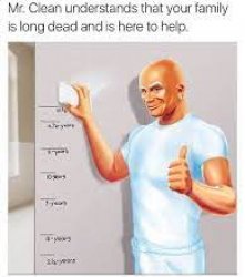 Mr.clean makes death fun Meme Template