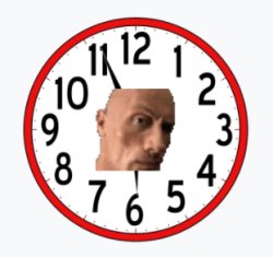 Dwayne The Clock Johnson Meme Template