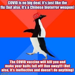 Conservative hypocrisy on COVID Meme Template