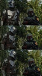 Boba Fett and Mando Meme Template