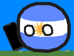 Argentinaball with a phone Meme Template