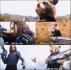 Bucky and Rocket Meme Template