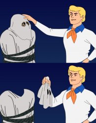 HD Scooby Mask Reveal Cutout Meme Template