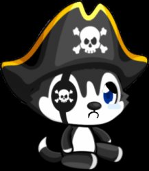 Pirate husky crying Meme Template