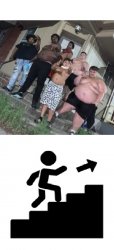 fat dudes vs stairs Meme Template