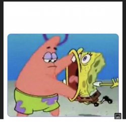 Patrick Spongebob mouth Meme Template