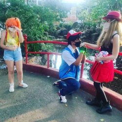 Cosplay Ash Proposing Meme Template