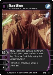 Mace Windu Jedi card Meme Template