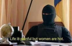 life is painful but women are hot Meme Template