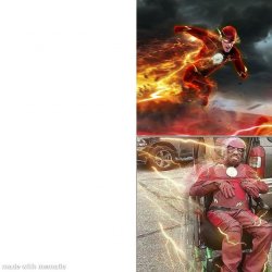 the flash in wheelchair Meme Template