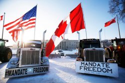 Canadian truckers Meme Template