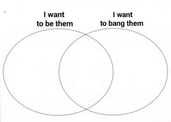I want to be them I want to bang them diagram Meme Template