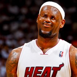 LeBron James With a Funny Face Meme Template