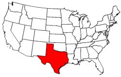 US map, Texas red Meme Template