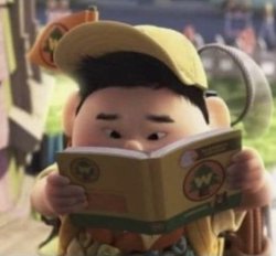 Russel reading Meme Template