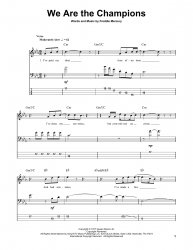 Queen we are the champions sheet music Meme Template