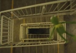 Kermit falling down stairs Meme Template