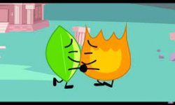 Firey hugging Leafy Meme Template