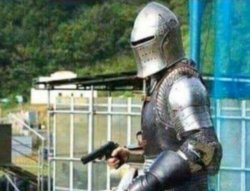 knight with gun Meme Template