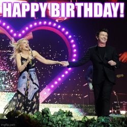 Kylie Rick Astley Happy Birthday Meme Template