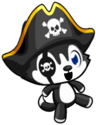 Pirate Husky dog 3 Meme Template