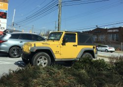 Yellow Jeep Asheville Meme Template