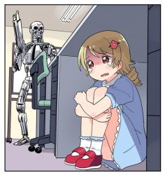 Robot and little girl template Meme Template