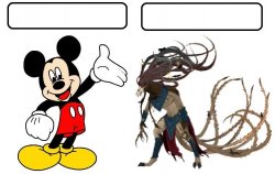 Micky vs Great Horned Rat Meme Template